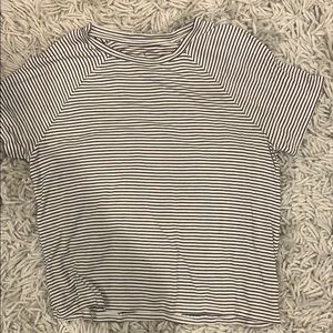 American Eagle striped black and white tshirt.
